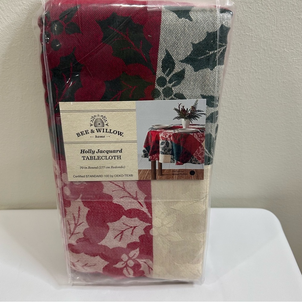 Christmas Round Jacquard Table Cloth